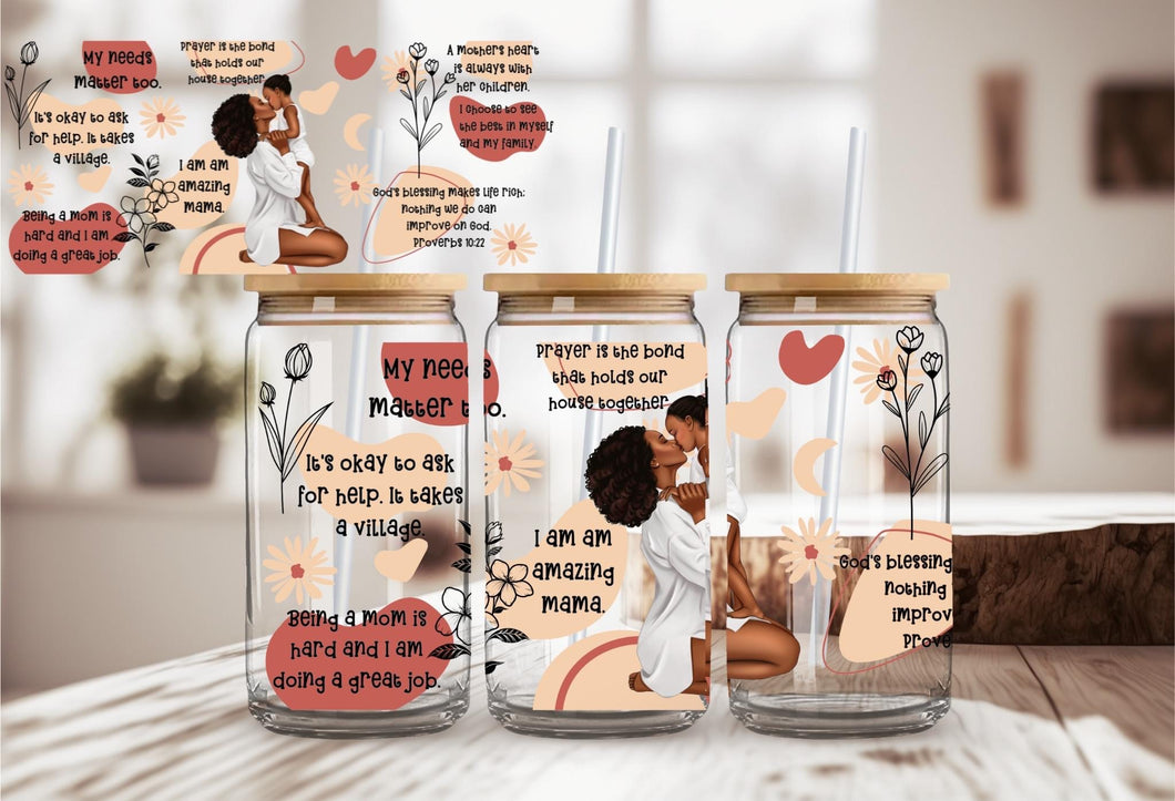 16oz Mother's Day Mom Affirmation design 2